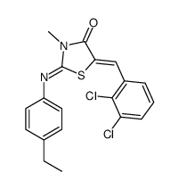 5-[(2,3-dichlorophenyl)methylidene]-2-(4-ethylphenyl)imino-3-methyl-1,3-thiazolidin-4-one Structure