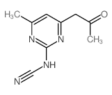 [[4-methyl-6-(2-oxopropyl)pyrimidin-2-yl]amino]formonitrile结构式