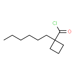 Cyclobutanecarbonyl chloride, 1-hexyl- (9CI) Structure