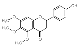 2-(4-hydroxyphenyl)-5,6,7-trimethoxy-chroman-4-one结构式