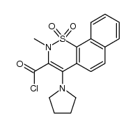 2-methyl-1,1-dioxo-4-pyrrolidin-1-yl-1,2-dihydro-1λ6-naphtho[2,1-e][1,2]thiazine-3-carbonyl chloride Structure