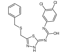 1-[5-(benzylsulfanylmethyl)-1,3,4-thiadiazol-2-yl]-3-(3,4-dichlorophenyl)urea结构式