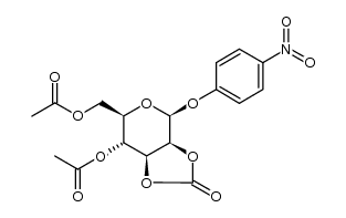 ((3aS,4S,6R,7R,7aS)-7-acetoxy-4-(4-nitrophenoxy)-2-oxotetrahydro-3aH-[1,3]dioxolo[4,5-c]pyran-6-yl)methyl acetate结构式