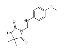 3-(4-methoxy-anilinomethyl)-5,5-dimethyl-imidazolidine-2,4-dione Structure