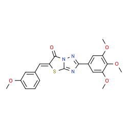 (5Z)-5-(3-Methoxybenzylidene)-2-(3,4,5-trimethoxyphenyl)[1,3]thiazolo[3,2-b][1,2,4]triazol-6(5H)-one Structure