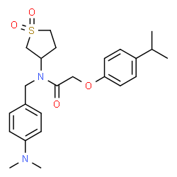 N-[4-(dimethylamino)benzyl]-N-(1,1-dioxidotetrahydro-3-thienyl)-2-(4-isopropylphenoxy)acetamide structure