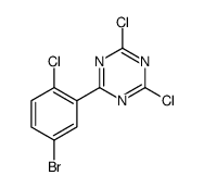 2-(5-bromo-2-chlorophenyl)-4,6-dichloro-1,3,5-triazine Structure