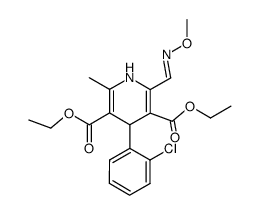 diethyl 4-(2-chlorophenyl)-2-(methoxyiminomethyl)-6-methyl-1,4-dihydropyridine-3,5-dicarboxylate结构式