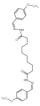 Decanedioic acid, 1,10-bis[2-[(4-methoxyphenyl)methylene]hydrazide]结构式