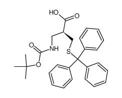 Boc-(S)-β2hCys(Tr)-OH结构式