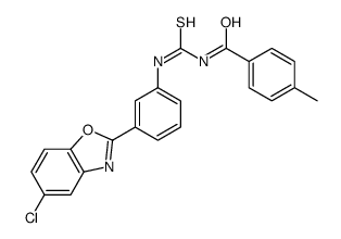 N-[[3-(5-chloro-1,3-benzoxazol-2-yl)phenyl]carbamothioyl]-4-methylbenzamide Structure