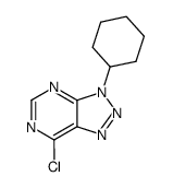 7-chloro-3-cyclohexyl-3H-[1,2,3]triazolo[4,5-d]pyrimidine Structure