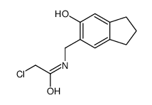 2-chloro-N-[(6-hydroxy-2,3-dihydro-1H-inden-5-yl)methyl]acetamide结构式