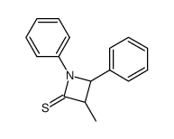 3-Methyl-1,4-diphenyl-2-azetidinthion结构式