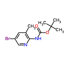 tert-Butyl (5-bromo-3-methylpyridin-2-yl)carbamate Structure