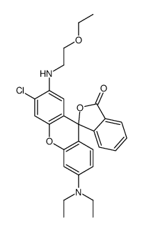 3'-chloro-6'-(diethylamino)-2'-[(2-ethoxyethyl)amino]spiro[isobenzofuran-1[3H],9'-[9H]xanthene]-3-one structure