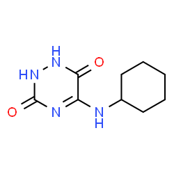 1,2,4-Triazine-3,6-dione, 5-(cyclohexylamino)-1,2-dihydro- (9CI) structure