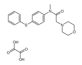 1-Morpholineacetamide, N-methyl-N-(p-(phenylthio)phenyl)-, oxalate Structure