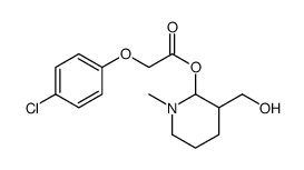 (p-Chlorophenoxy)acetic acid (1-methyl-3-piperidyl)methyl ester hydroc hloride Structure