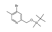 4-bromo-2-[(t-butyldimethylsilyloxy)methyl]-5-methylpyridine结构式