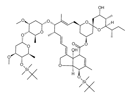 5,4''-bis-O-(tert-butyldimethylsilyl)avermectin B2a Structure