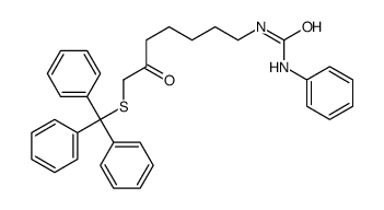 1-(6-oxo-7-tritylsulfanylheptyl)-3-phenylurea结构式