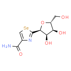 2-(α-D-Ribofuranosyl)-4-selenazolecarboxamide structure