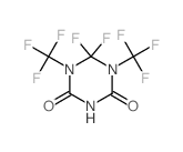 6,6-difluoro-1,5-bis(trifluoromethyl)-1,3,5-triazinane-2,4-dione结构式