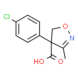 4-Isoxazolecarboxylic acid,4-(4-chlorophenyl)-4,5-dihydro-3-methyl-,(-)-结构式