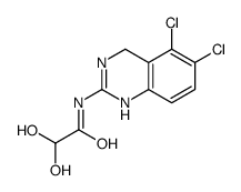 N-(5,6-dichloro-1,4-dihydroquinazolin-2-yl)-2,2-dihydroxyacetamide结构式