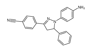 4-[1-(4-Amino-phenyl)-5-phenyl-4,5-dihydro-1H-pyrazol-3-yl]-benzonitrile Structure