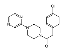 2-(4-chlorophenyl)-1-(4-pyrazin-2-ylpiperazin-1-yl)ethanone Structure