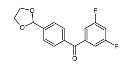 3,5-DIFLUORO-4'-(1,3-DIOXOLAN-2-YL)BENZOPHENONE picture