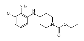 1-Piperidinecarboxylic acid, 4-[(2-amino-3-chlorophenyl)amino]-, ethyl ester结构式