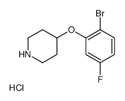 4-(2-bromo-5-fluorophenoxy)piperidine,hydrochloride Structure