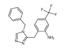 [2-{[4-(phenylmethyl)-4H-1,2,4-triazol-3-yl]methyl}-5-(trifluoromethyl)phenyl]amine结构式