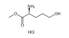 L-Norvaline, 5-hydroxy-, methyl ester, hydrochloride结构式