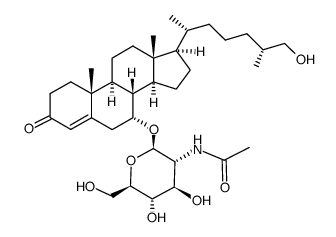 (25R)-7α-[[2-(Acetylamino)-2-deoxy-β-D-glucopyranosyl]oxy]-26-hydroxycholest-4-en-3-one structure