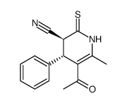 (3S,4S)-5-Acetyl-6-methyl-4-phenyl-2-thioxo-1,2,3,4-tetrahydro-pyridine-3-carbonitrile Structure