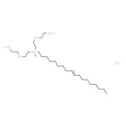 bis[2-(2-hydroxyethoxy)ethyl]methyl(9-octadecenyl)ammonium chloride结构式