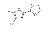 2-(4-bromo-5-methyl-2-furyl)-1,3-dioxolane结构式