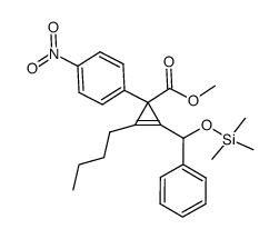 methyl 1-(trimethylsiloxyphenylmethyl)-2-butyl-3-(4-nitrophenyl)cyclopropene-3-carboxylate Structure