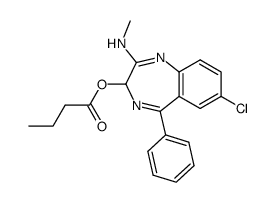 3-butyryloxy-7-chloro-2-methylamino-5-phenyl-3H-benzo[e][1,4]diazepine Structure