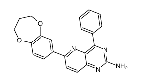 4-phenyl-6-(3,4-dihydro-2H-1,5-benzodioxepin-7-yl)pyrido[3,2-d]pyrimidin-2-ylamine Structure