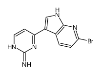 4-(6-溴-1H-吡咯并[2,3-B]吡啶-3-基)-2-嘧啶胺结构式