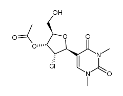 (2R,3R,4S,5S)-4-chloro-5-(1,3-dimethyl-2,4-dioxo-1,2,3,4-tetrahydropyrimidin-5-yl)-2-(hydroxymethyl)tetrahydrofuran-3-yl acetate Structure