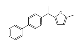 2-[1-(4-biphenylyl)ethyl]-5-methylfuran Structure