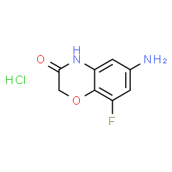 6-amino-8-fluoro-2H-1,4-benzoxazin-3(4H)-one(SALTDATA: HCl)结构式