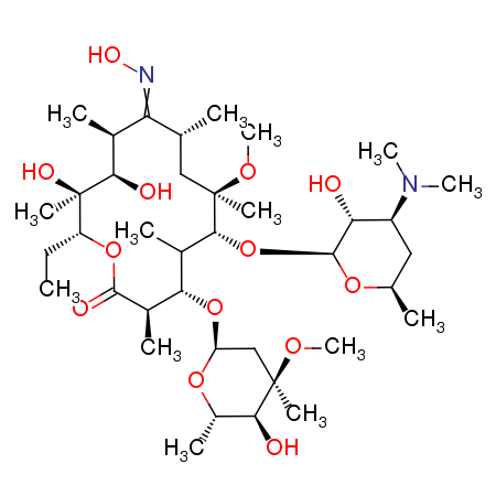 clarithromycin 9-oxime structure