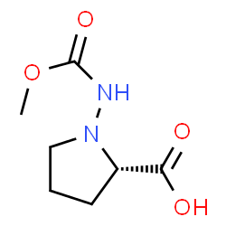 L-Proline, 1-[(methoxycarbonyl)amino]- (9CI)结构式